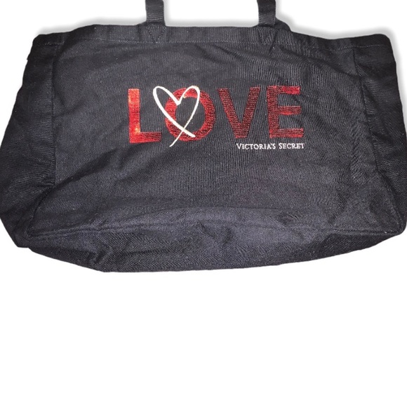 NWT Victoria’s Secret sequin black Duffle bag - Picture 1 of 5